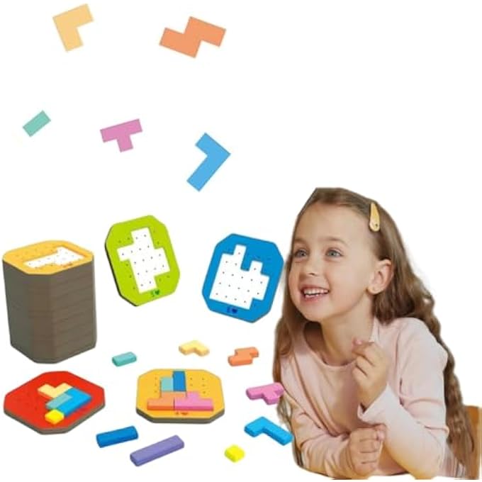 128PCS RAINBOW RUSSIAN BLOCKS PUZZLE, 3D PUZZLE TOYS GAME FOR KIDS, BRAIN TEASER TOY, BLOCK TANGRAM TOY, PRESCHOOL GAMES, MONTESSORI PUZZLE EDUCATIONAL PRESENT FOR TODDLERS 3+ - Image 1